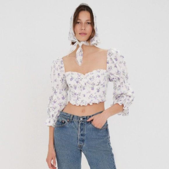 For Love And Lemons Tops - For Love & Lemons Leslie Blouse